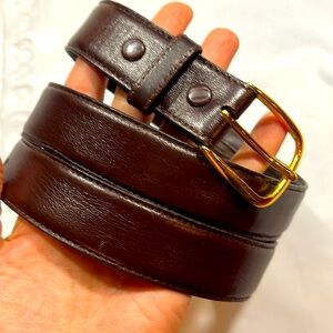 JACOBSON’S vintage GLOVE LEATHER 11672 02 BROWN BELT BRASS removable buckle 38